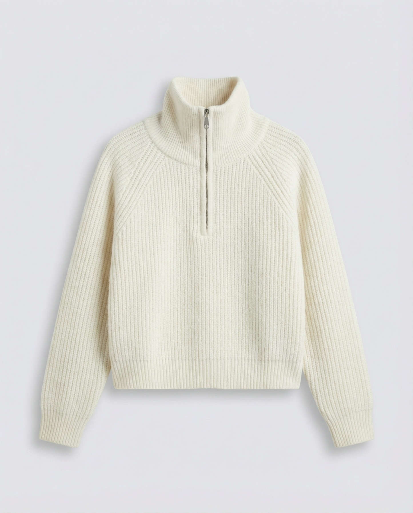 Pull Quarter-Zip Côtelé