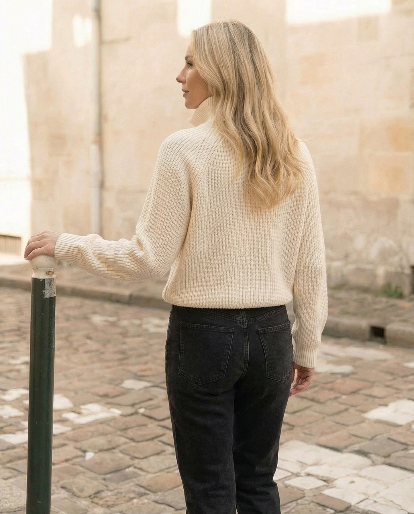 Pull Quarter-Zip Côtelé